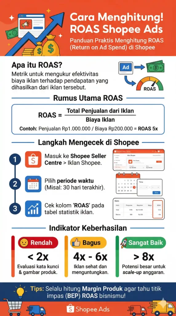 Rumus dan Cara Menghitung ROAS Shopee Ads