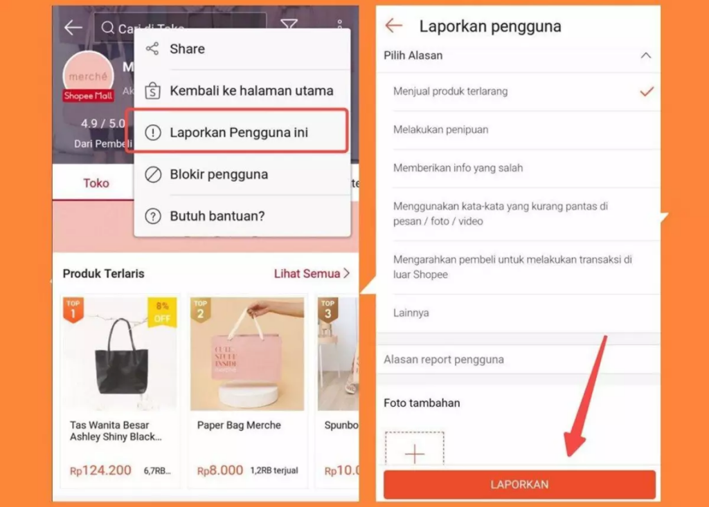 Cara Melaporkan Penipuan di Shopee