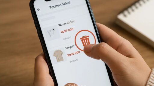 Cara Menghapus History Pesanan Selesai di Shopee